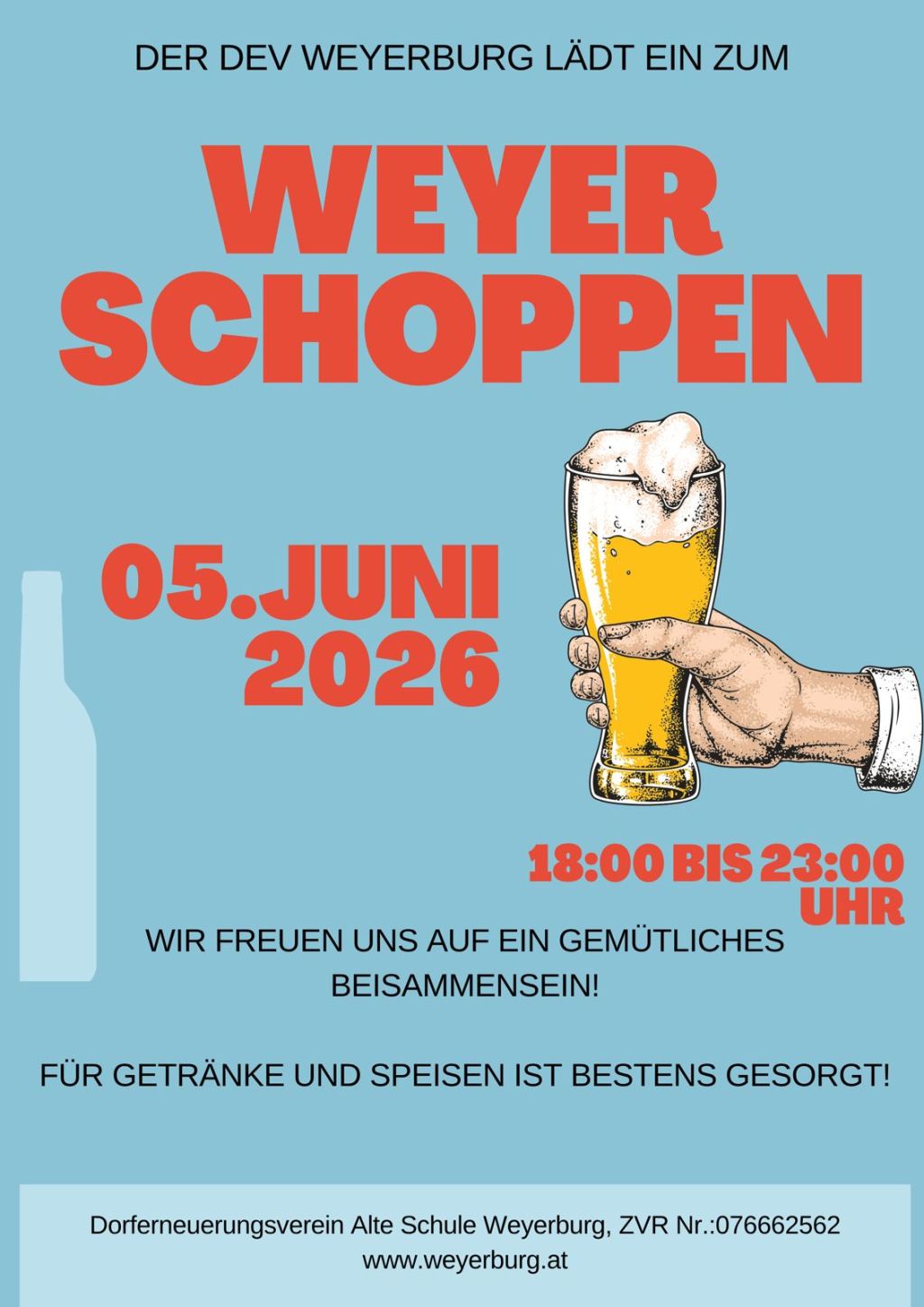 Komm zum Weyerschoppen am 5.Juni ab 18&nbsp;Uhr